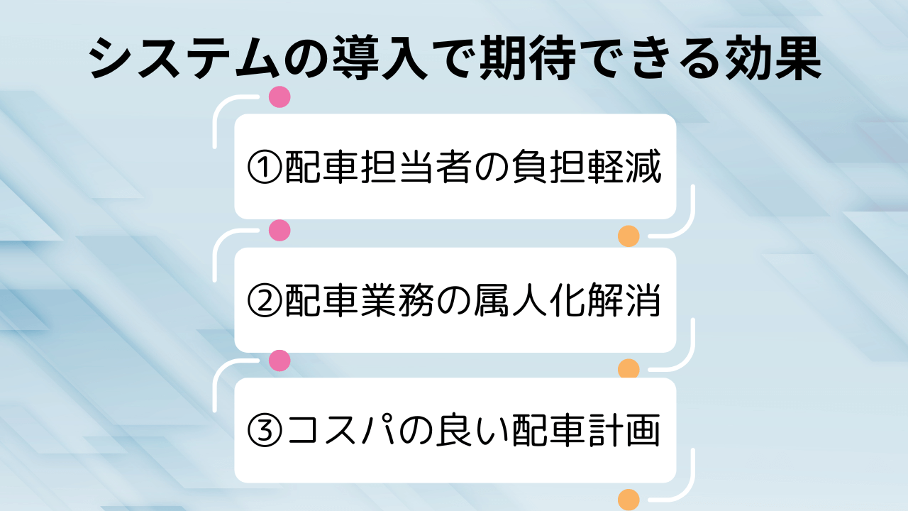 自動配車システムの導入で期待できる効果